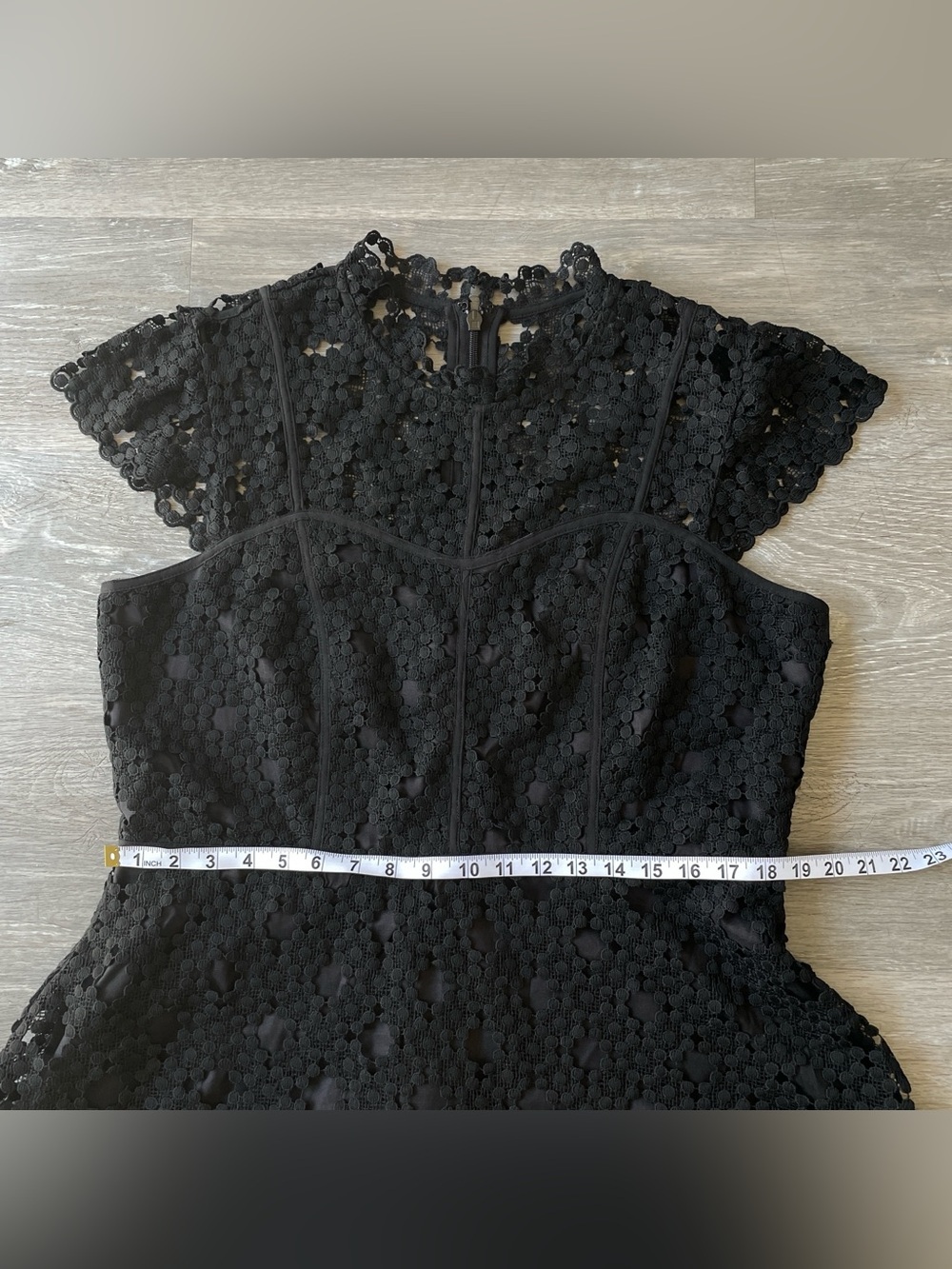 City Chic Black Lace Fit & Flare Dress Romantic Goth Chic - Picture 9 of 10